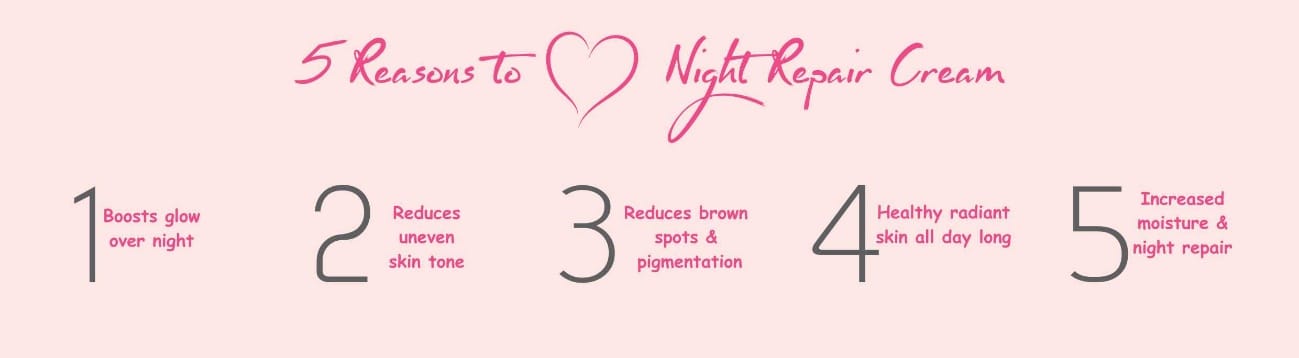 O3+ - Night Repair Cream Brightening & Whitening Dermal Zone (50gm)
