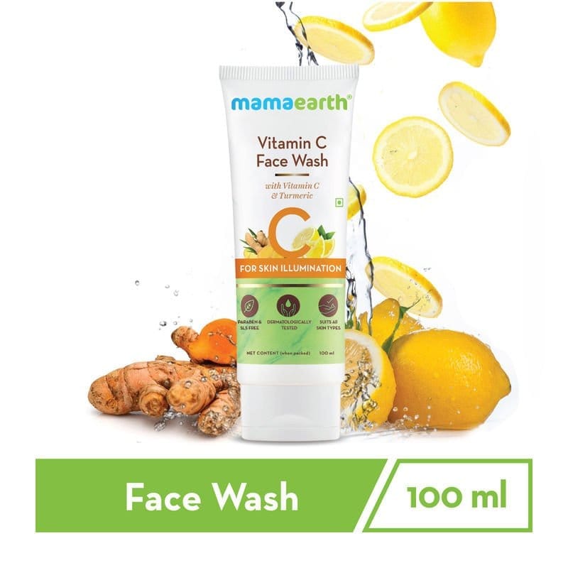 Mamaearth Vitamin C Face Wash with Vitamin C and Turmeric for Skin Illumination (100mL)