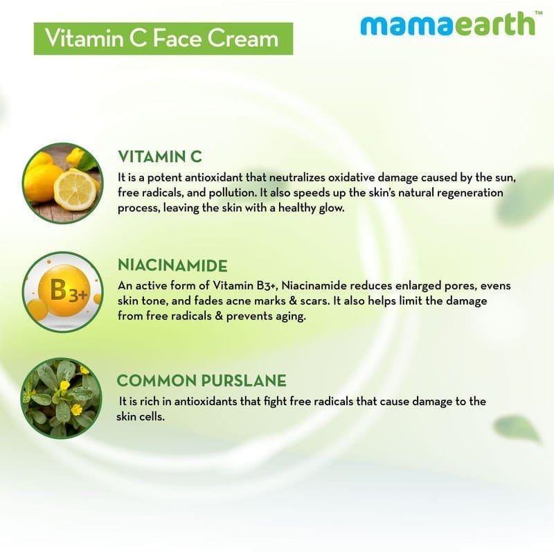 Mamaearth Vitamin C Cream For Face, with Vitamin C & SPF 20 (50gm)
