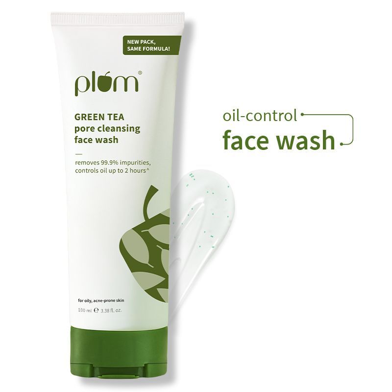 Plum Green Tea Pore Cleansing Gel Face Wash With Glycolic Acid - Fights Acne & Oil For Clear Skin — 100 ml