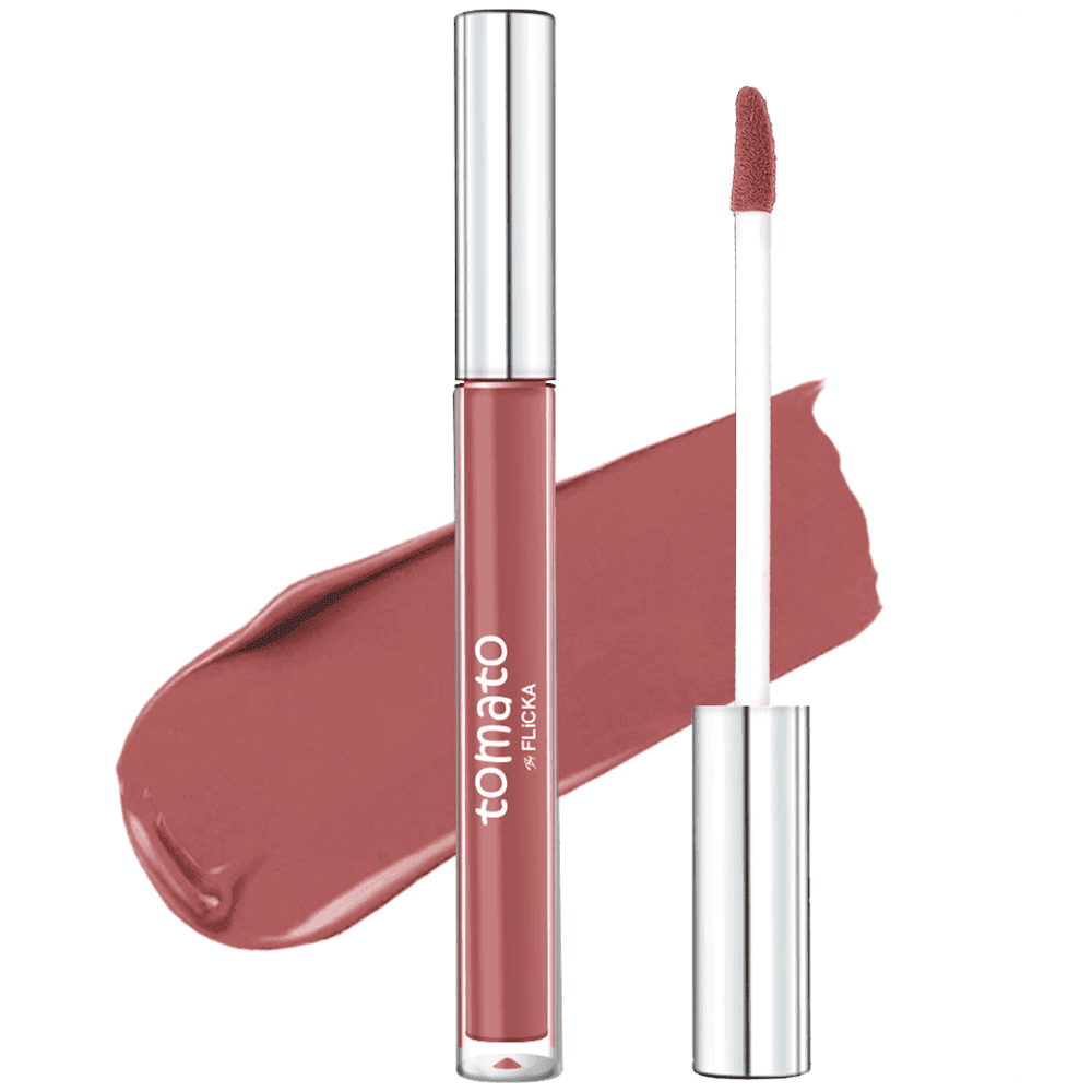 Flicka Tomato Liquid Lipstick Rich Matte Long Lasting Intense Pigment Smudgeproof - 01 Shade