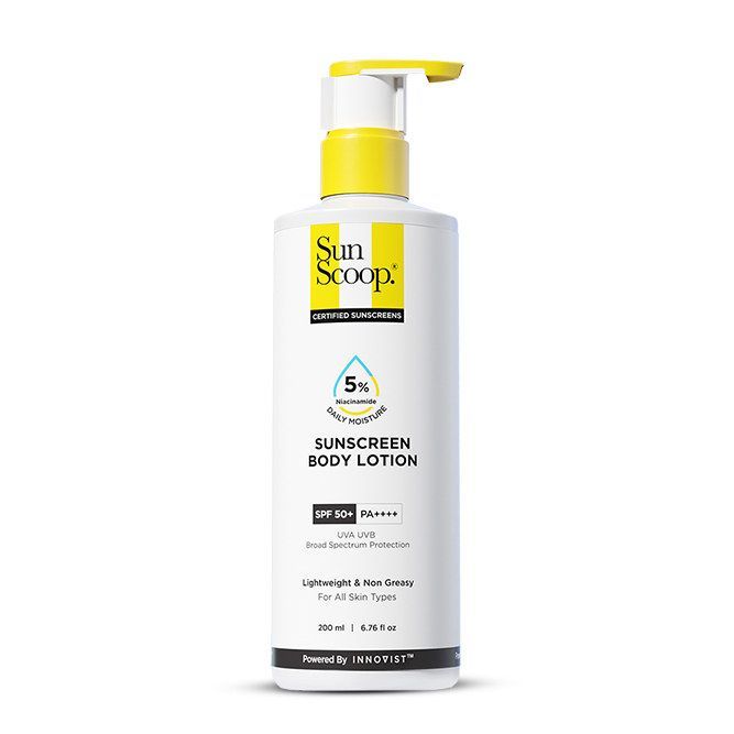 SunScoop 5% Niacinamide Daily Moisture Sunscreen Body Lotion SPF 50+ PA++++ | (200ml)