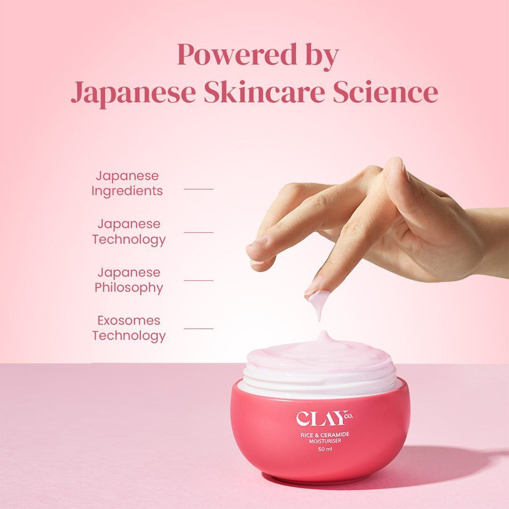 Clayco Rice & Ceramide Moisturiser With Exosomes, Vitamin B12 & CICA For Barrier Repair & Glow (50ml)