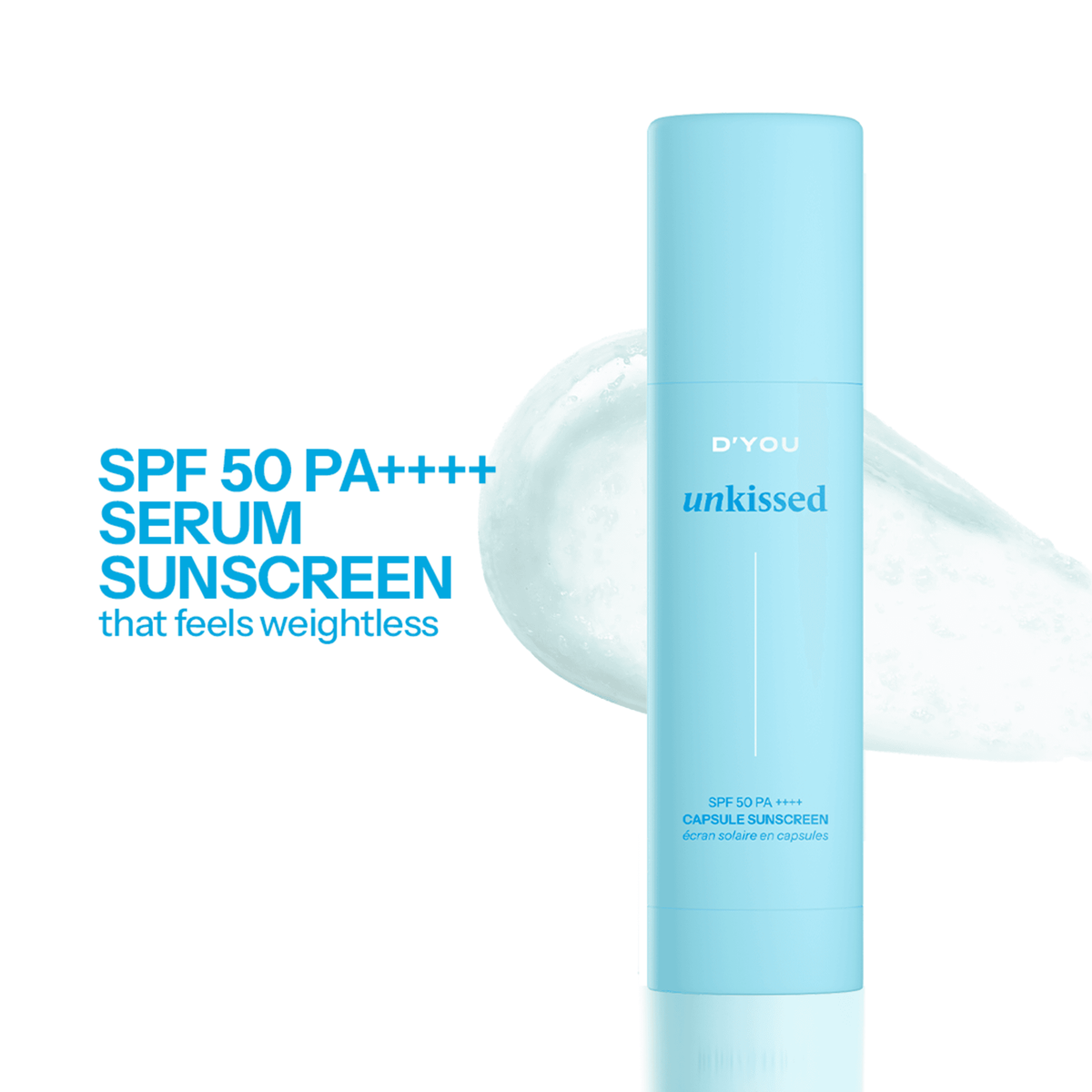 d'you unkissed Serum Capsule Sunscreen SPF 50+ & PA++++ - 50ml