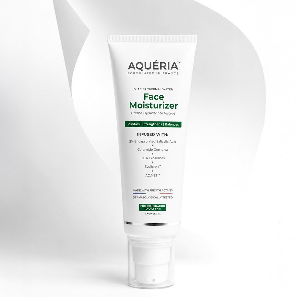 Aqueria Oil-Free Gel Moisturizer with 2% BHA & 3% Niacinamide for Acne-Prone, Oily Skin Care - 50g
