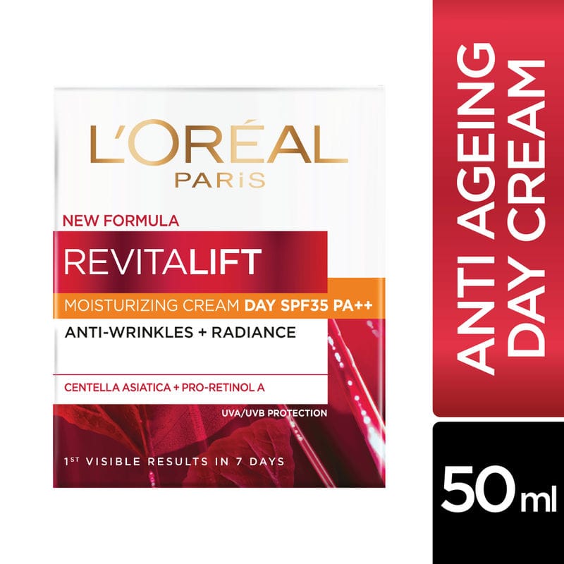 Loreal Paris - Revitalift Anti-Wrinkles + Radiance Moisturizing Cream Day SPF 35 PA++ (50mL)