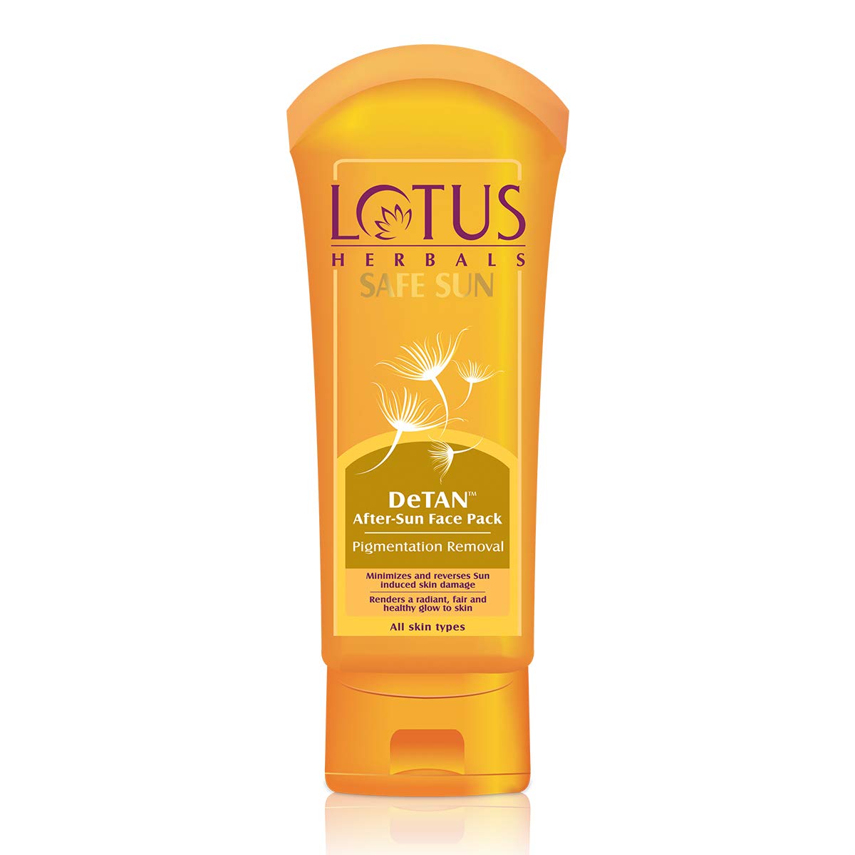 LOTUS HERBALS Lotus Safe Sun DeTan After-Sun Face Pack, reduces Sun Tan, Brightens Skin, 100g