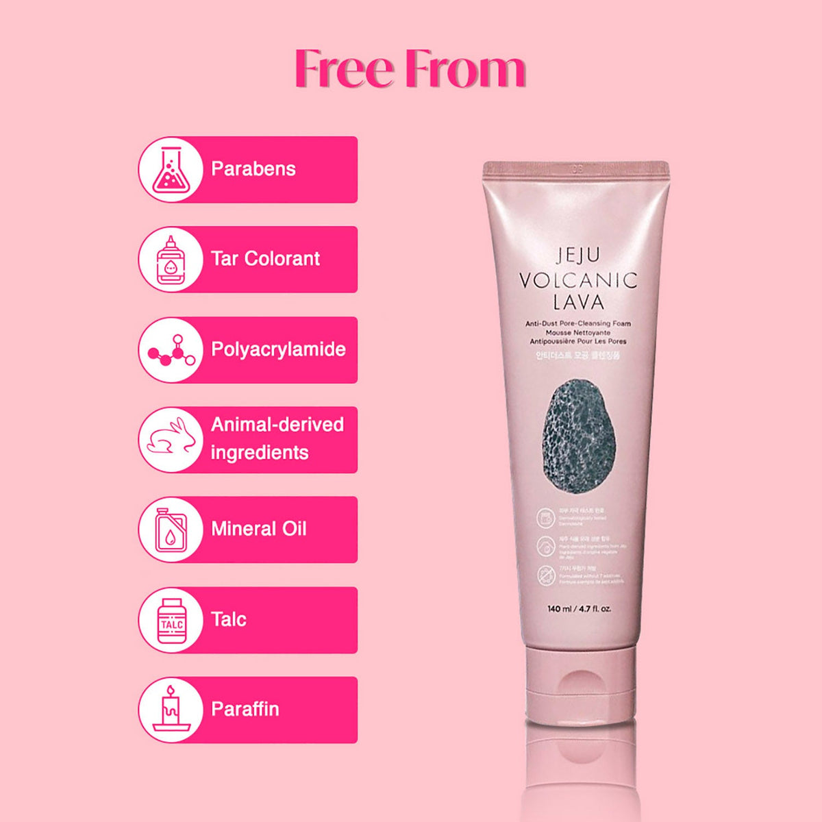 The Face Shop Jeju Volcanic Lava Cleansing Foam 140ml