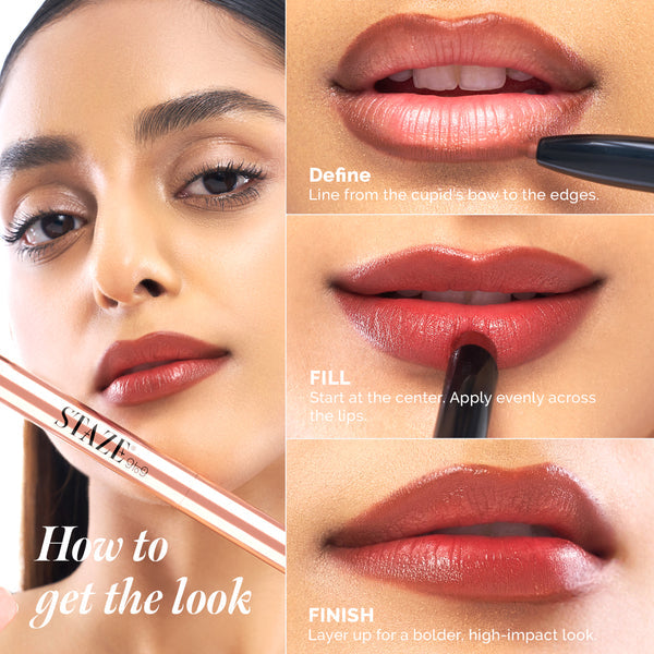 Twin Flame 2in1 Lipstick + Lip Liner 03 Match-Made HIGH-SHINE GLOSSY LIPSTICK | TRANSFER-PROOF MATTE LIP LINER Selected Shade: 03 Match-Made