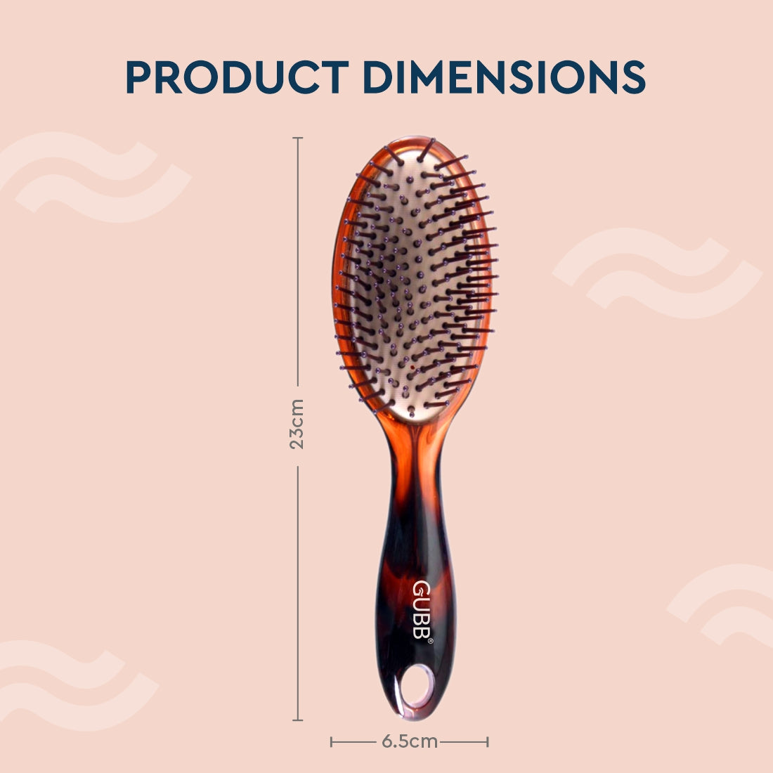GUBB WORLD SHELL RANGE OVAL CUSHIONED BRUSH (LARGE)