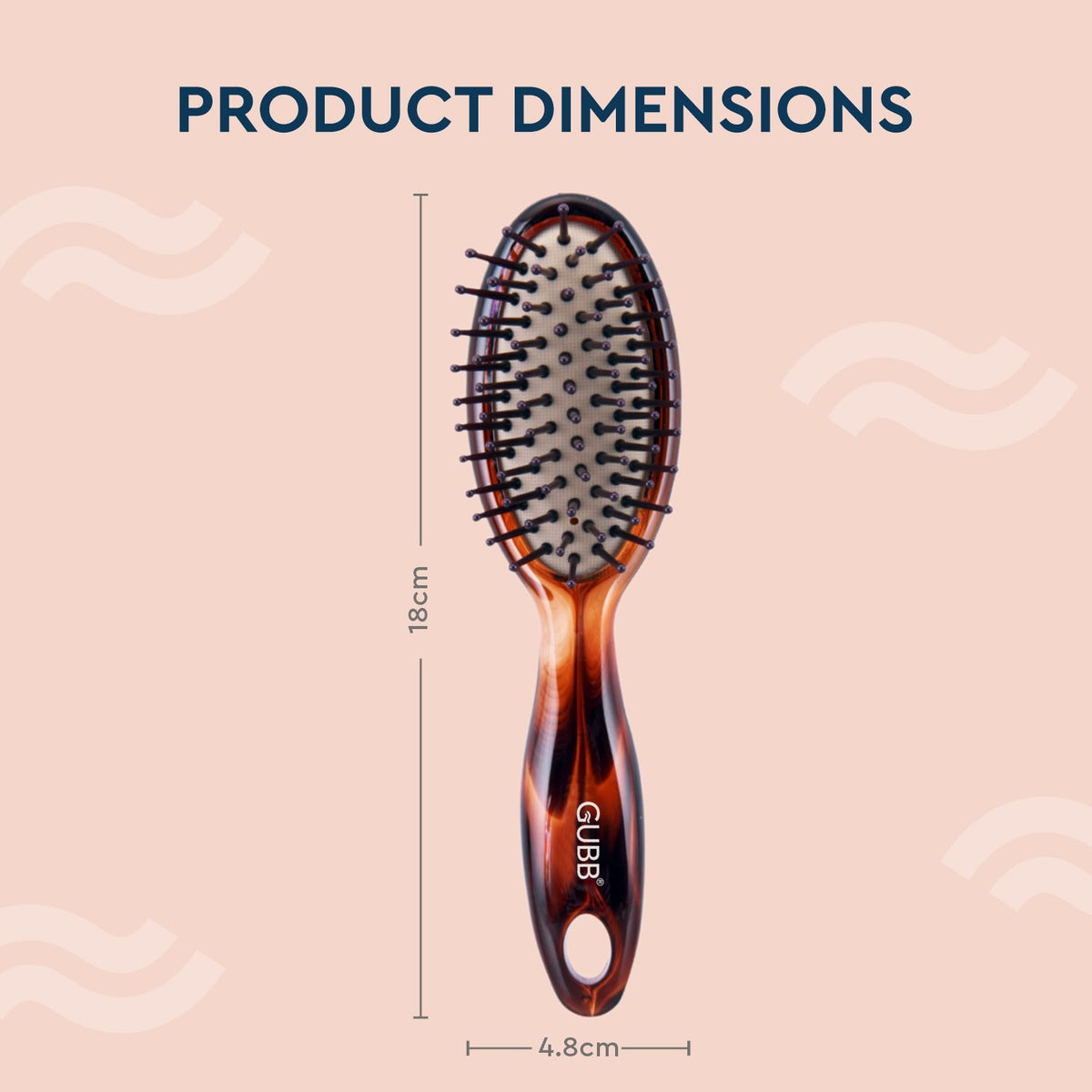 Groom Town PVT. LTD GUBB OVAL CUSHIONED BRUSH (SMALL)