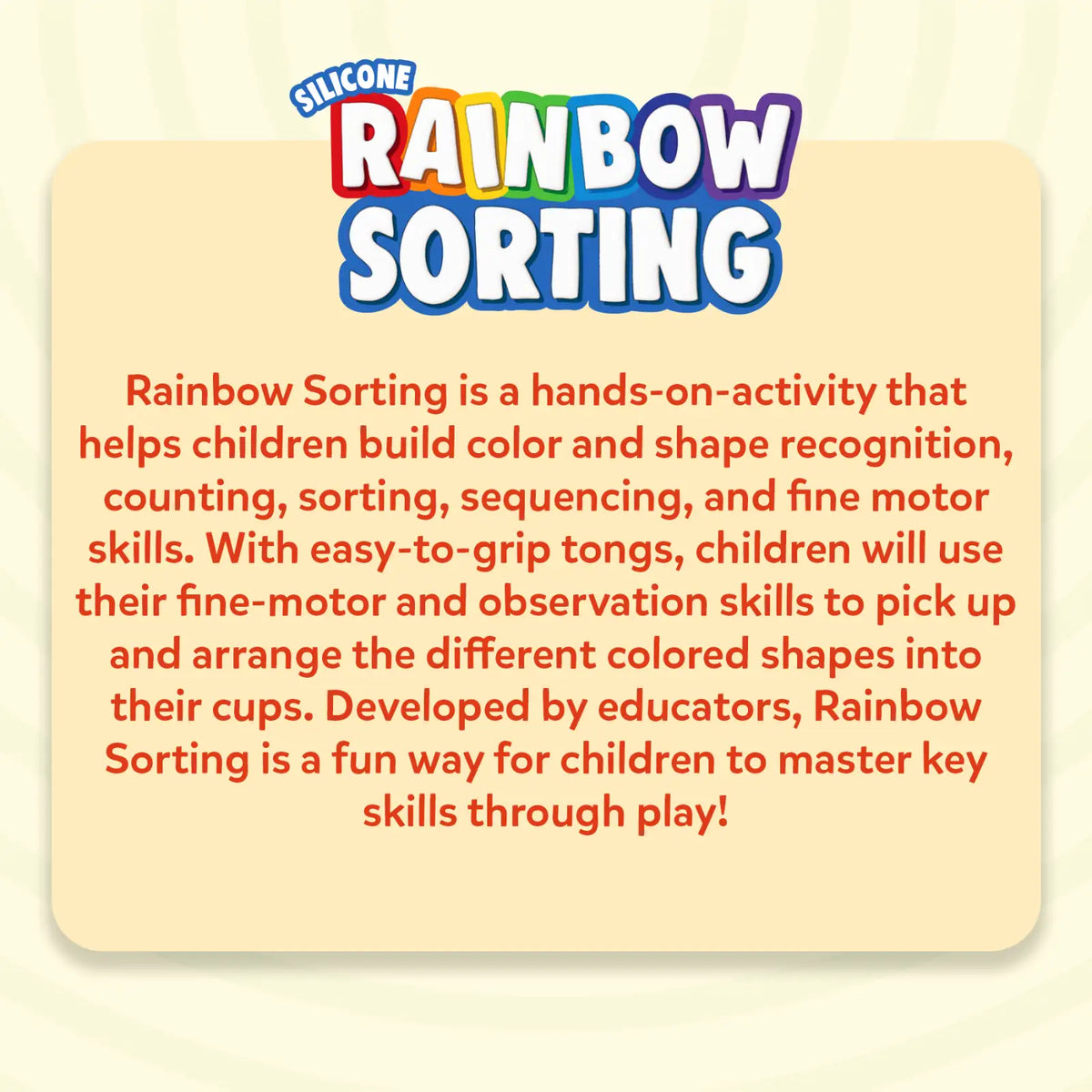 Skillmatics Silicone Rainbow Sorting | Sorting, Counting & Sequencing Toy (ages 3-6)