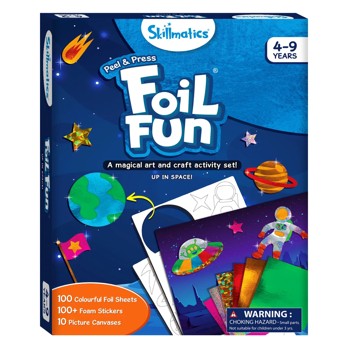 Skillmatics Foil Fun: Up in space | No Mess Art Kit (ages 4-9)