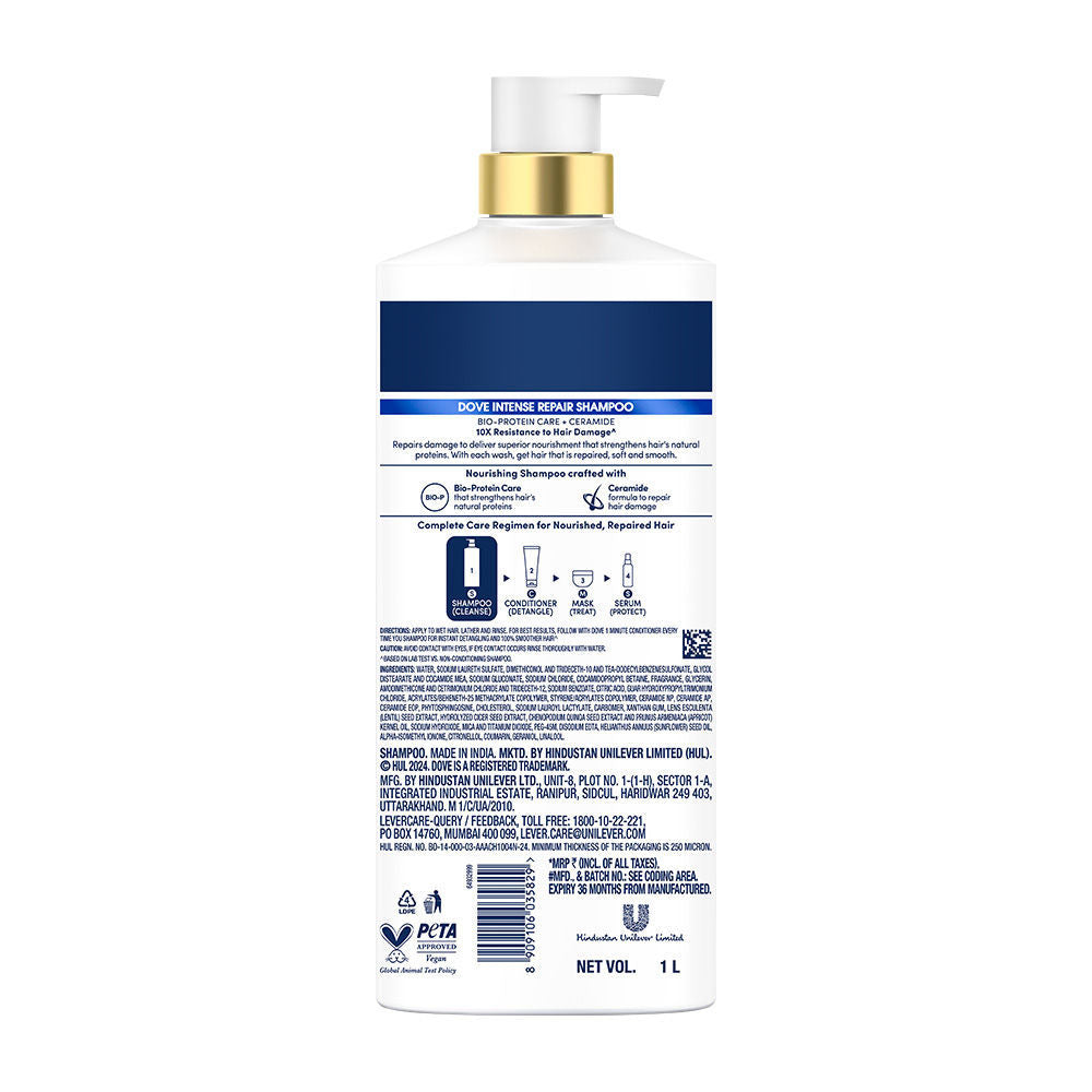 Dove Intense Repair Shampoo For Dry & Damaged Hair (1000ml)
