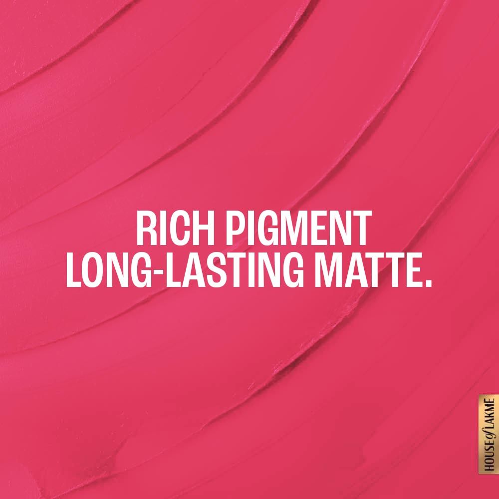 Lakme Forever Matte Lipstick, Made With French Rose Oil Extracts, Pink Charm