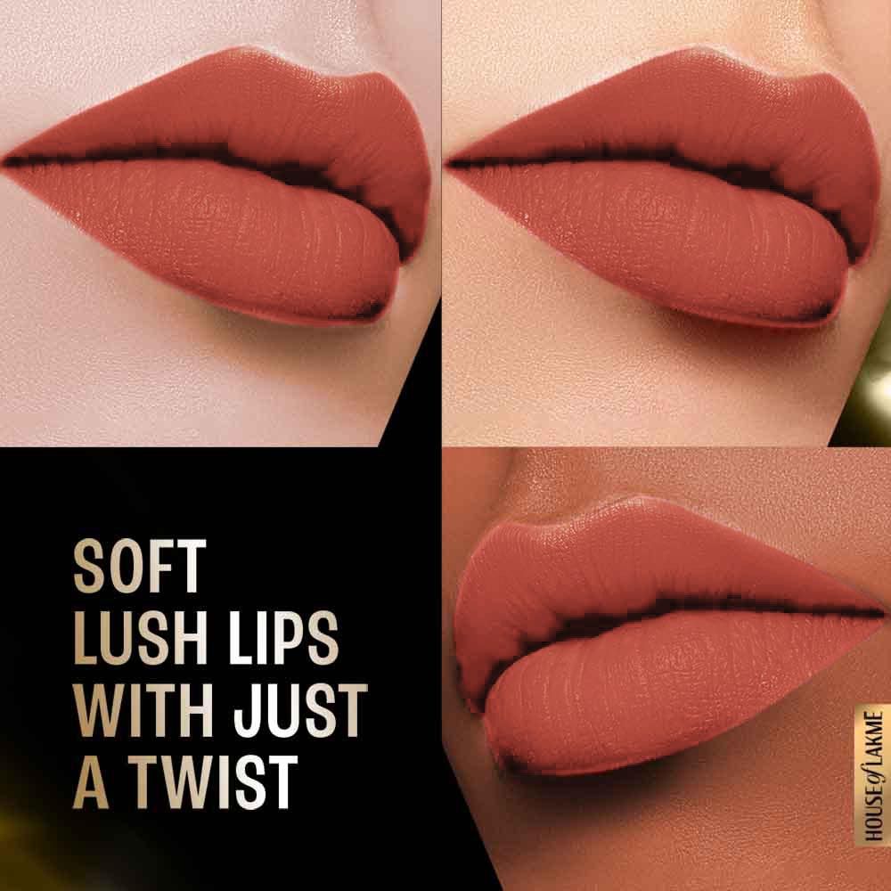 Lakme Forever Matte Lipstick, Made With French Rose Oil Extracts, Brown Burst