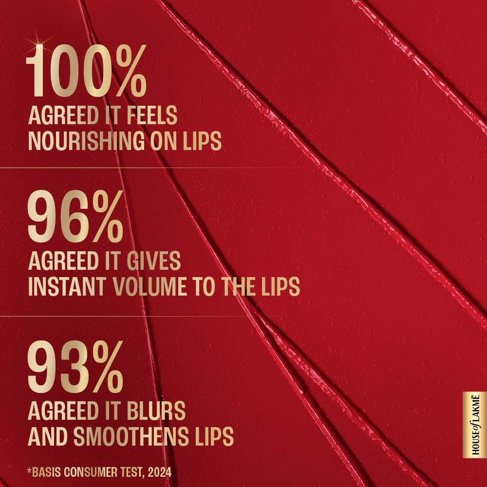 Lakme Ultimate Glam Satin Matte Lipstick For Luxurious Satin Matte Finish - Bold Red