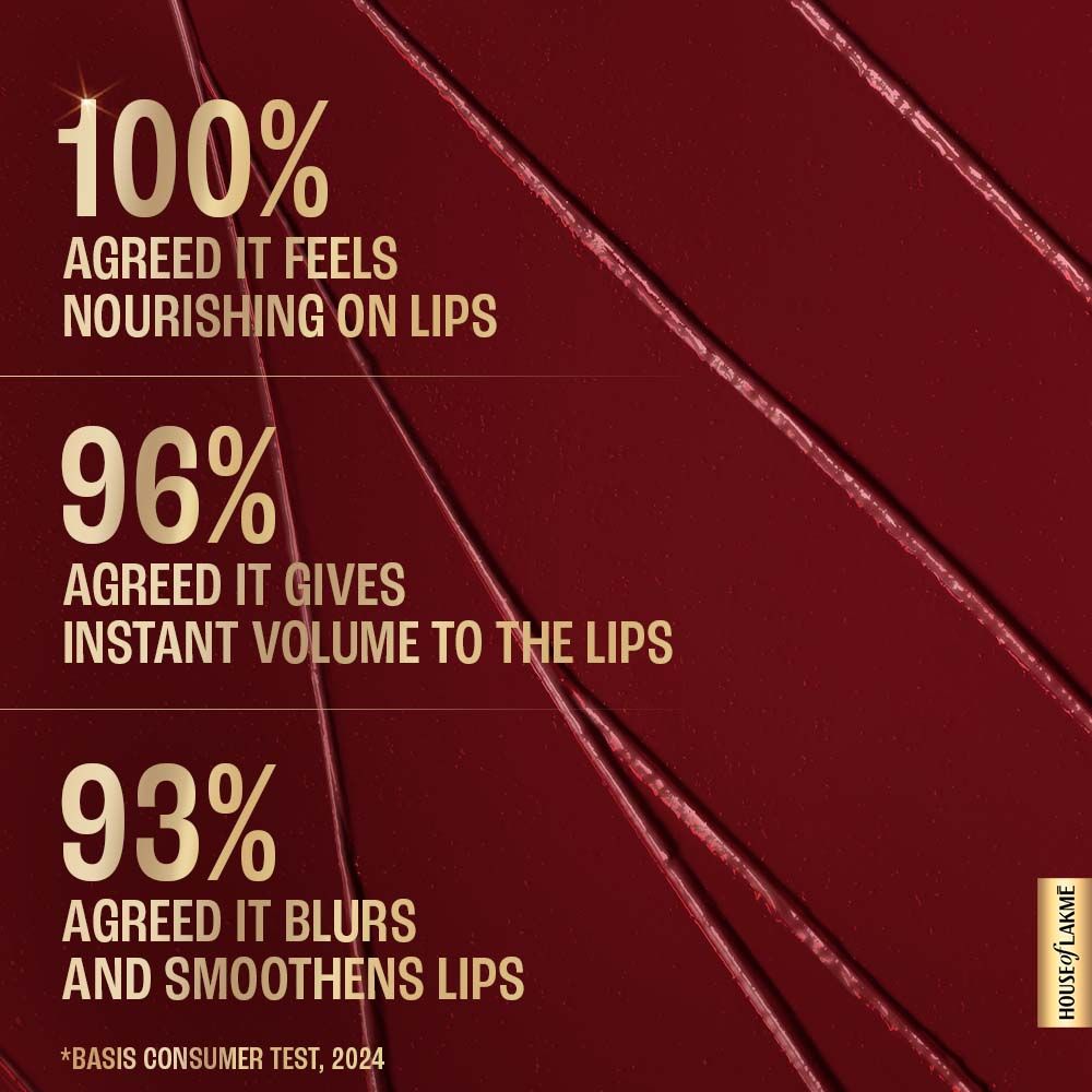 Lakme Ultimate Glam Satin Matte Lipstick For Luxurious Satin Matte Finish - Red Flame