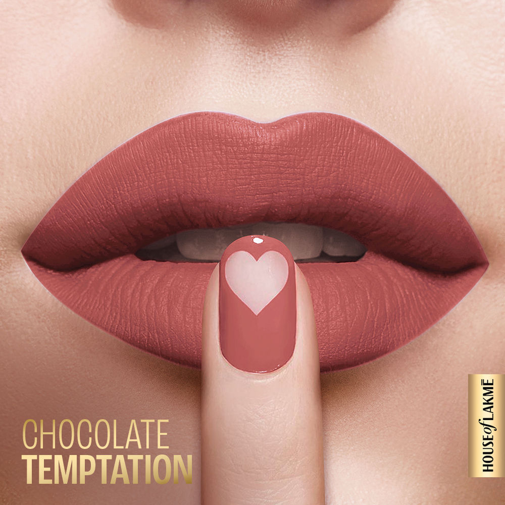 Lakme Xtraordin-Airy Lip Mousse With Cocoa Butter For Moisturized, Matte Lips - Chocolate Temptation