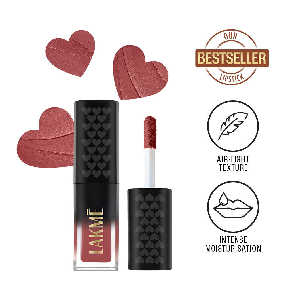 Lakme Xtraordin-Airy Lip Mousse With Cocoa Butter For Moisturized Lips, Matte Finish- Lets Talk Nude