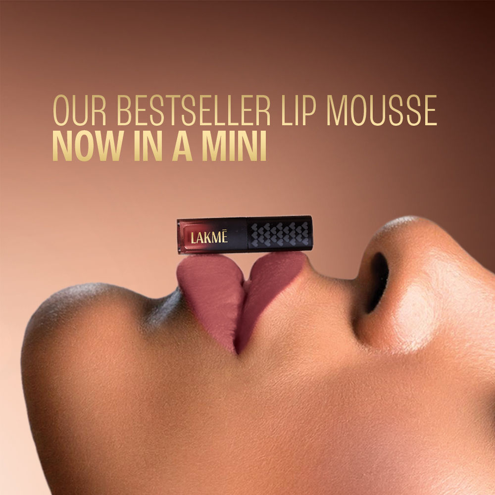 Lakme Xtraordin-Airy Lip Mousse With Cocoa Butter For Moisturized Lips, Matte Finish - Bare Nude