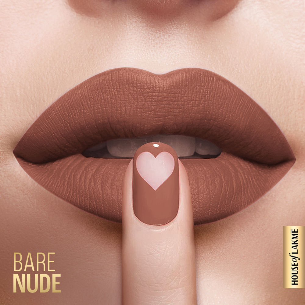 Lakme Xtraordin-Airy Lip Mousse With Cocoa Butter For Moisturized Lips, Matte Finish - Bare Nude