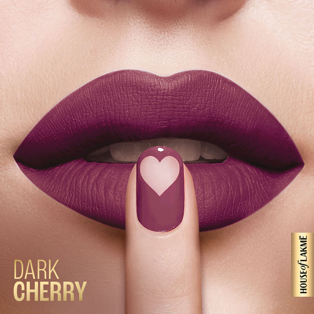 Lakme Xtraordin-Airy Lip Mousse With Cocoa Butter For Moisturized Lips, Matte Finish - Dark Cherry