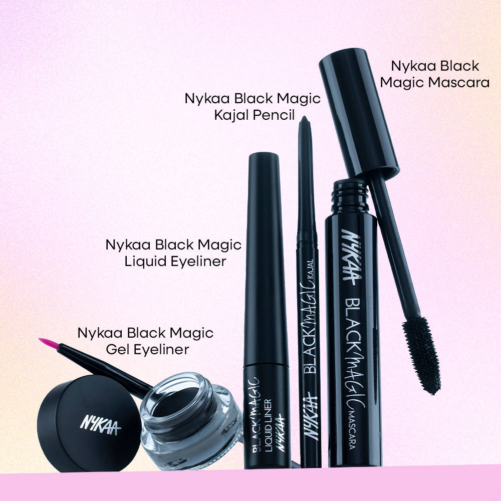 Nykaa Black Magic 24Hr Longstay Matte Waterproof Smudgeproof Kajal Eyeliner - Pack of 2 (Deep Black)