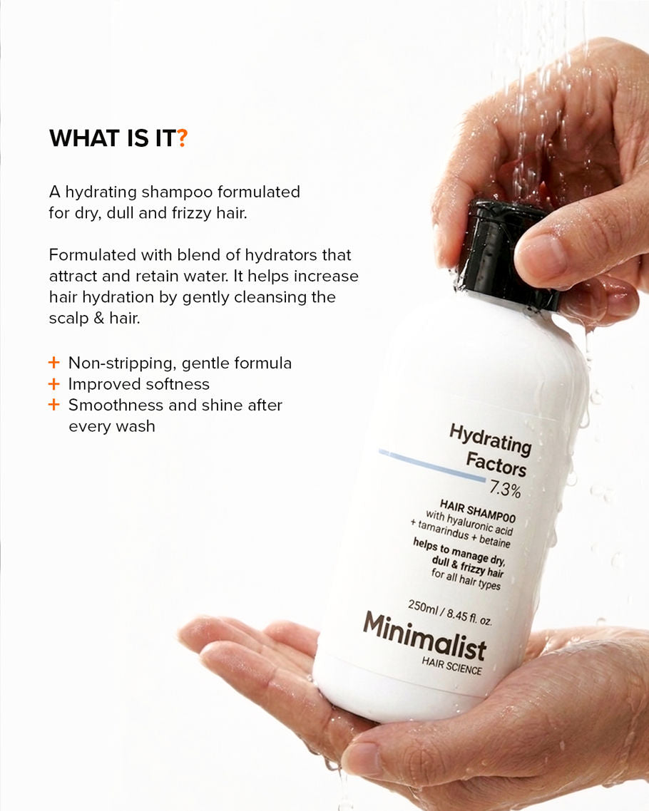 Minimalist Hydrating Factors 7.3% Hair Shampoo (250ml)