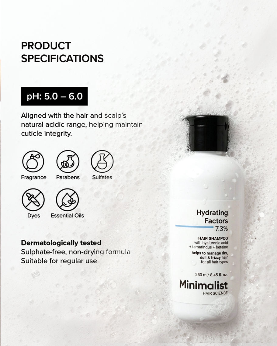 Minimalist Hydrating Factors 7.3% Hair Shampoo (250ml)