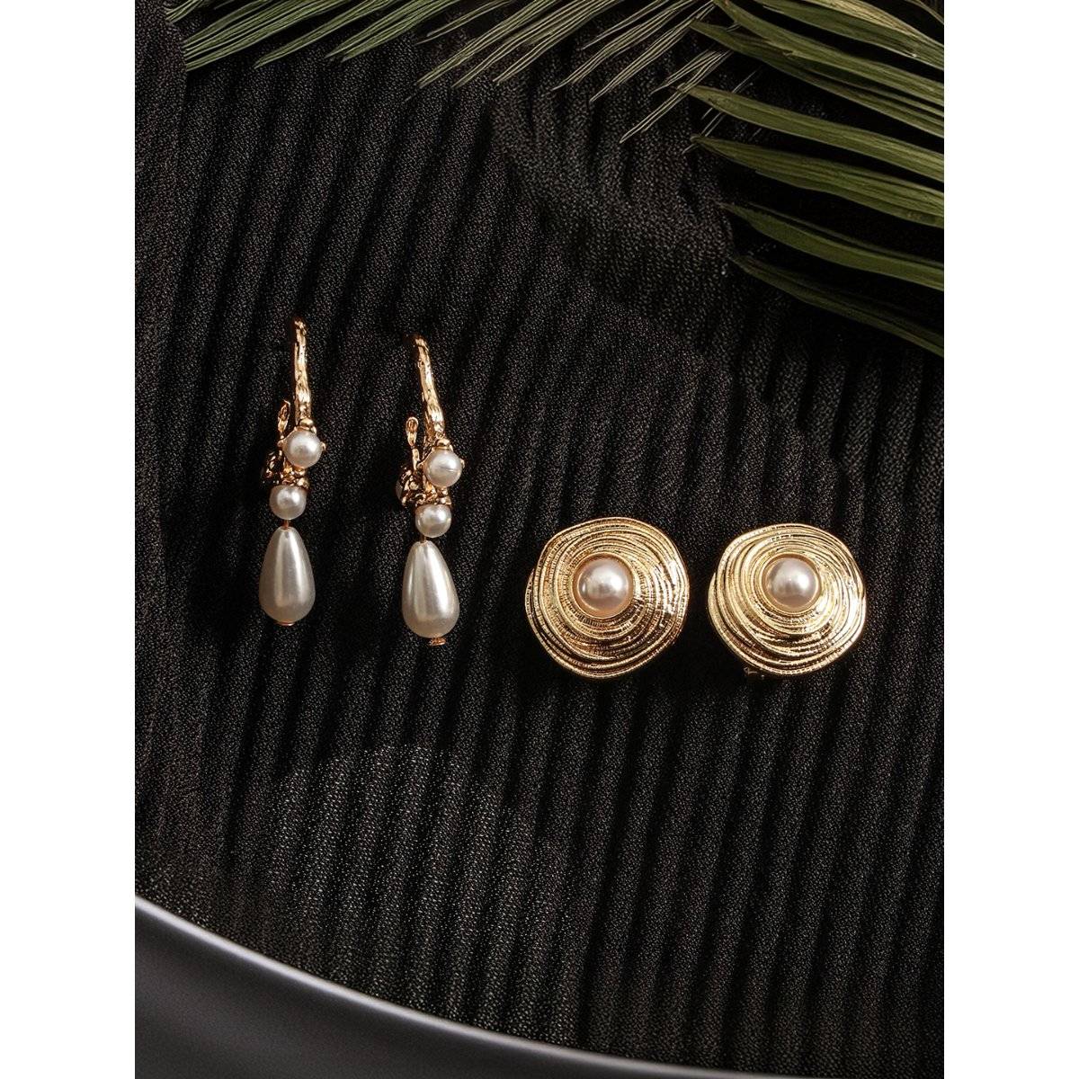 Aatmana White Plated Contemporary Hoops (Pack of 2) · One Size