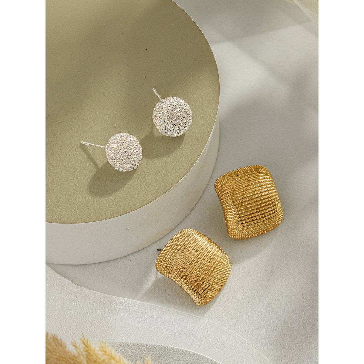 Aatmana Gold-Plated Contemporary Studs (Pack of 2)