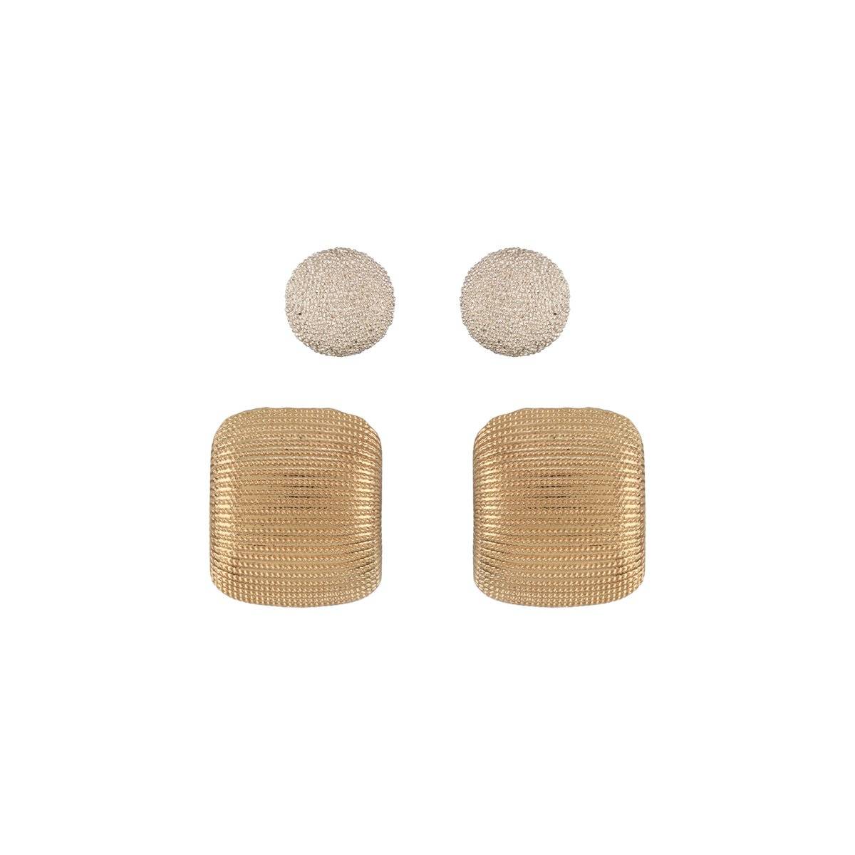 Aatmana Gold-Plated Contemporary Studs (Pack of 2)