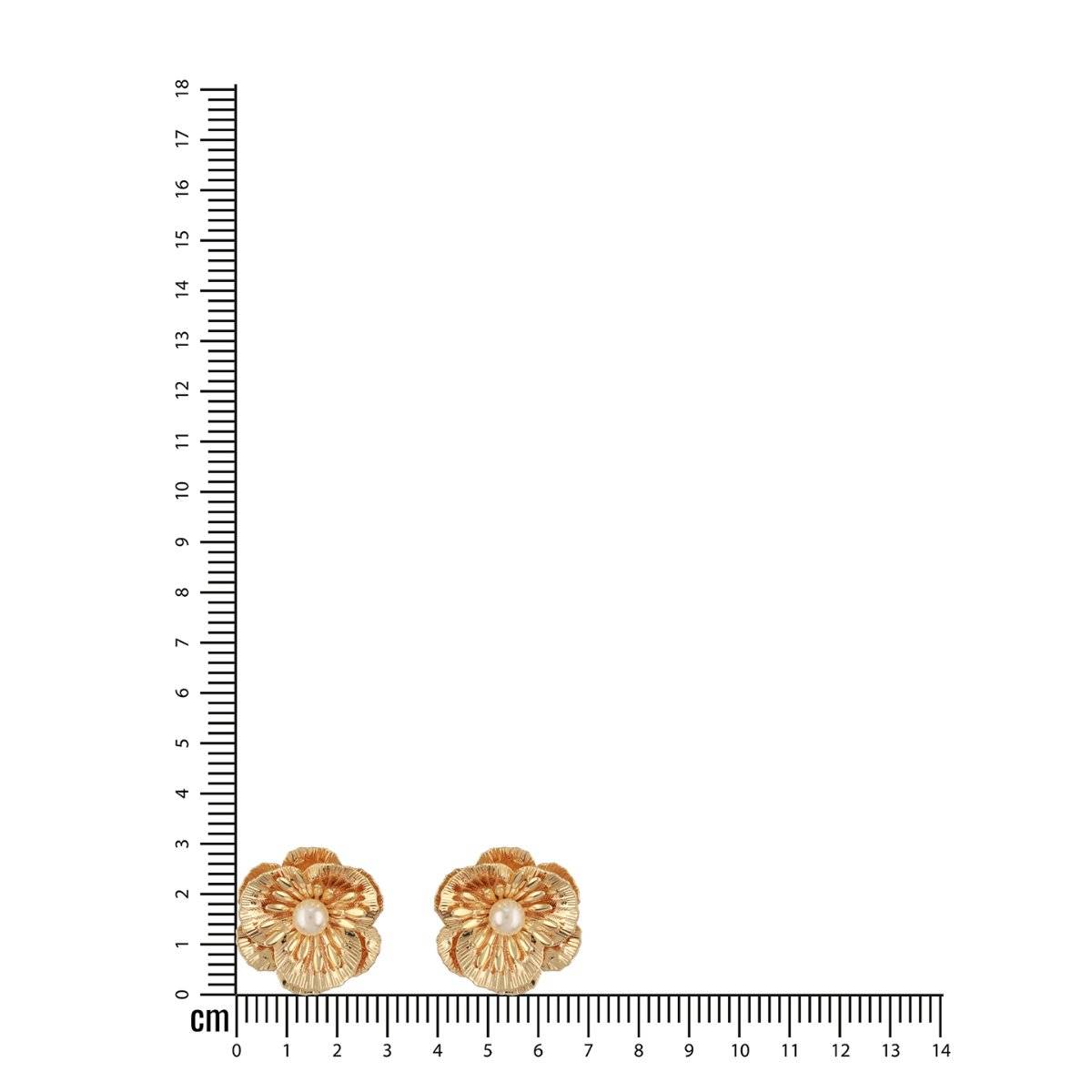 Aatmana White Plated Floral Shaped Studs