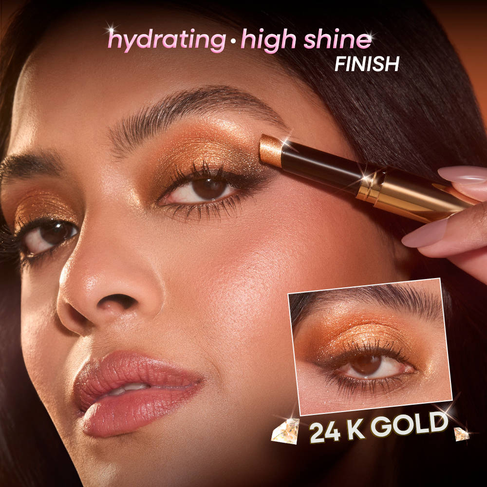 Nykaa Diamond Jelly Cooling Shimmer Eyeshadow Stick - Multi-Use, High Shine Glitter