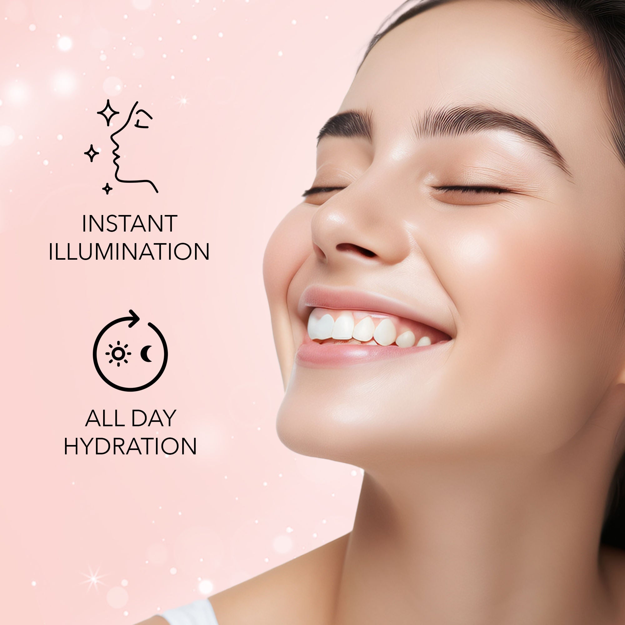 Faces Canada Strobe Cream, Pink - Primer + Highlighter + Moisturizer With Hyaluronic Acid (30ml)