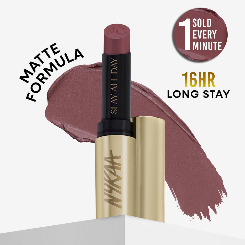 Nykaa Matte to Last No Transfer Long Lasting Lipstick - Jhumki (3.5g)