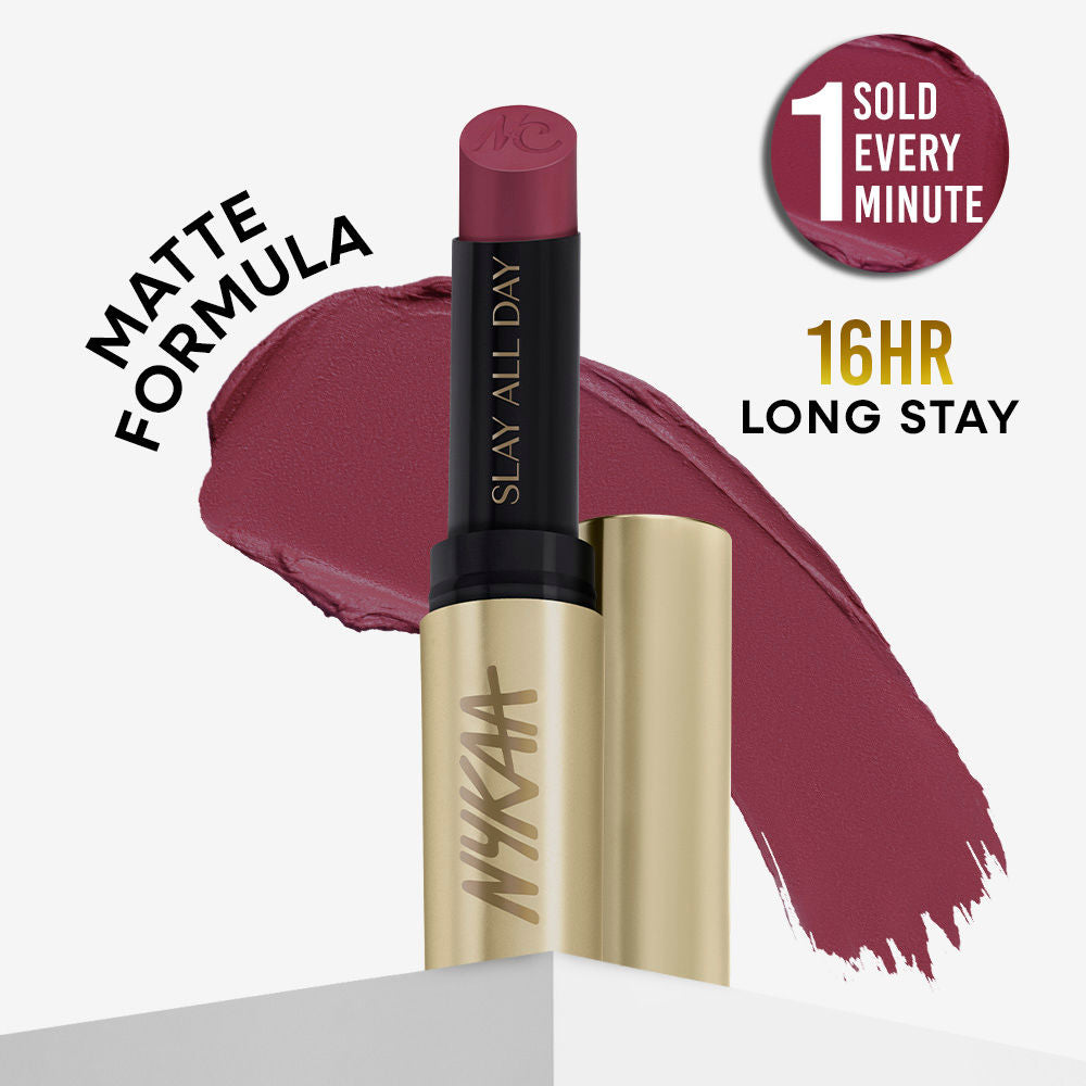 Nykaa Matte to Last No Transfer Long Lasting Lipstick - Mulled Wine (3.5g)