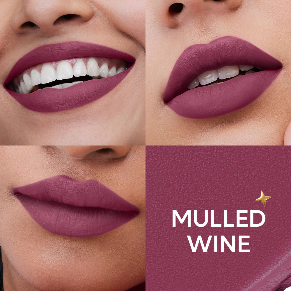 Nykaa Matte to Last No Transfer Long Lasting Lipstick - Mulled Wine (3.5g)