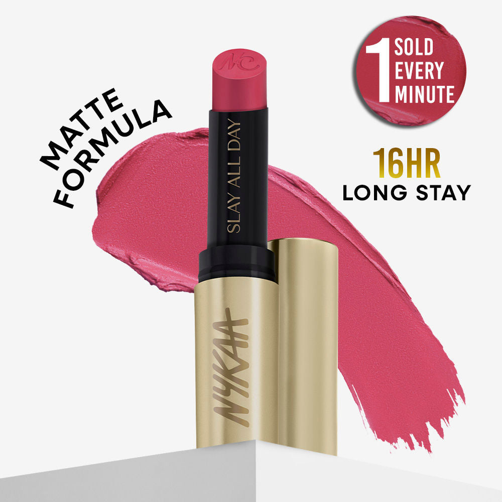 Nykaa Matte to Last No Transfer Long Lasting Lipstick - Racy Rose (3.5g)
