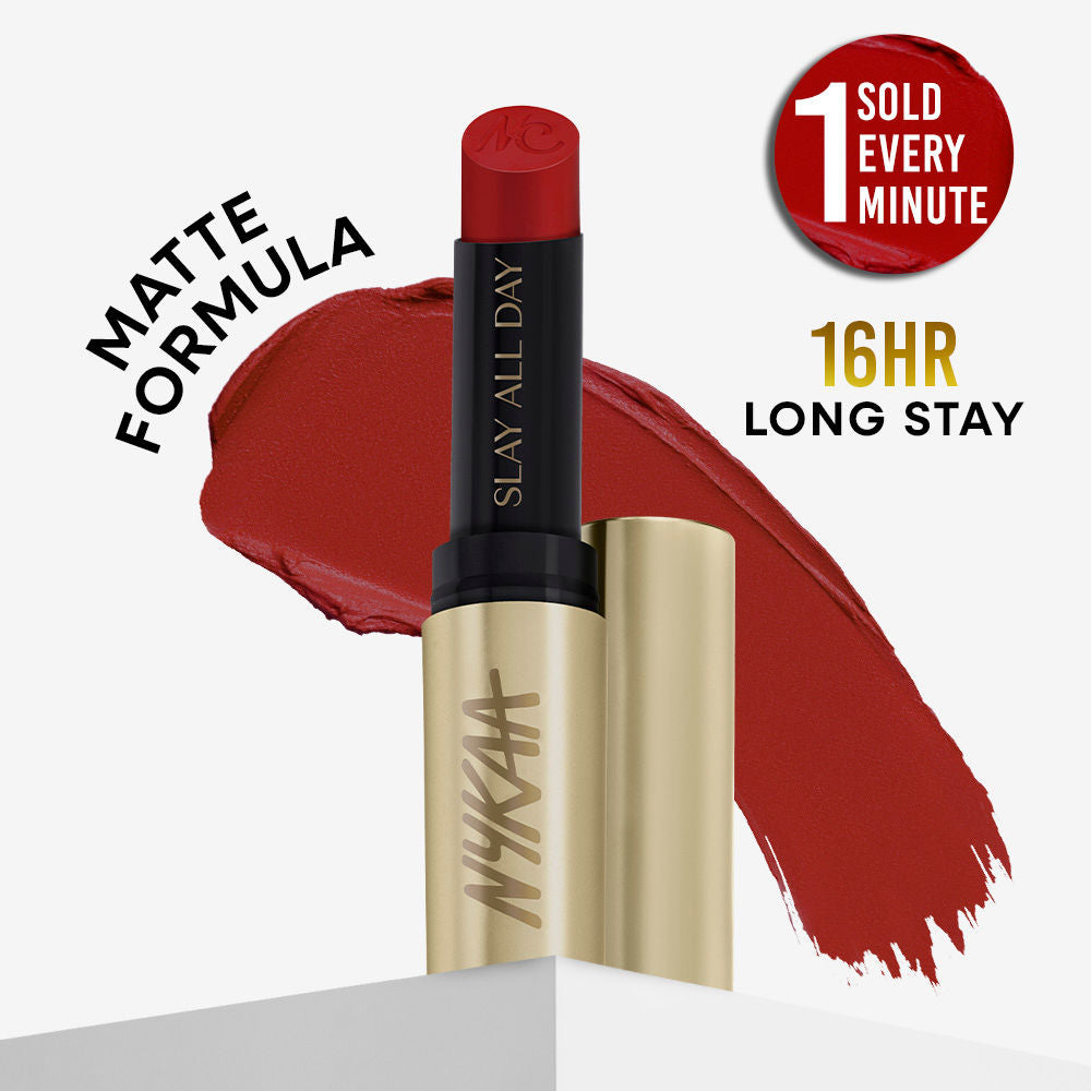 Nykaa Matte to Last No Transfer Long Lasting Lipstick - Regal Ruby (3.5g)