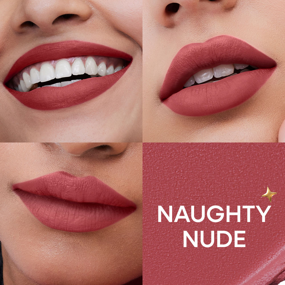 Nykaa Matte to Last No Transfer Long Lasting Lipstick - Naughty Nude (3.5g)