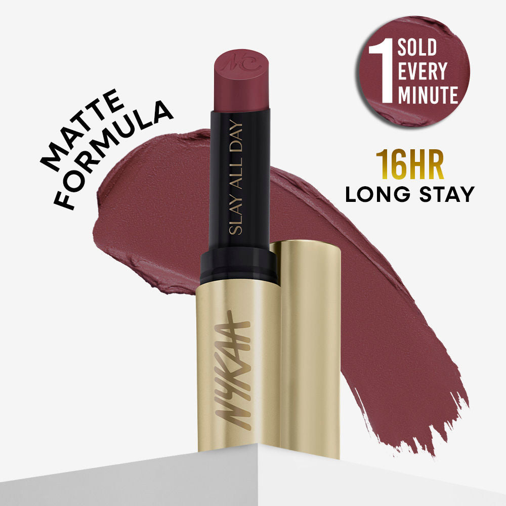 Nykaa Matte to Last No Transfer Long Lasting Lipstick - Spiced Cabernet (3.5g)