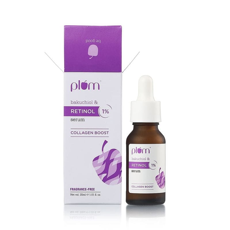 Plum 1% Retinol Face Serum With Bakuchiol For Smooth & Youthful-looking Skin (30mL)