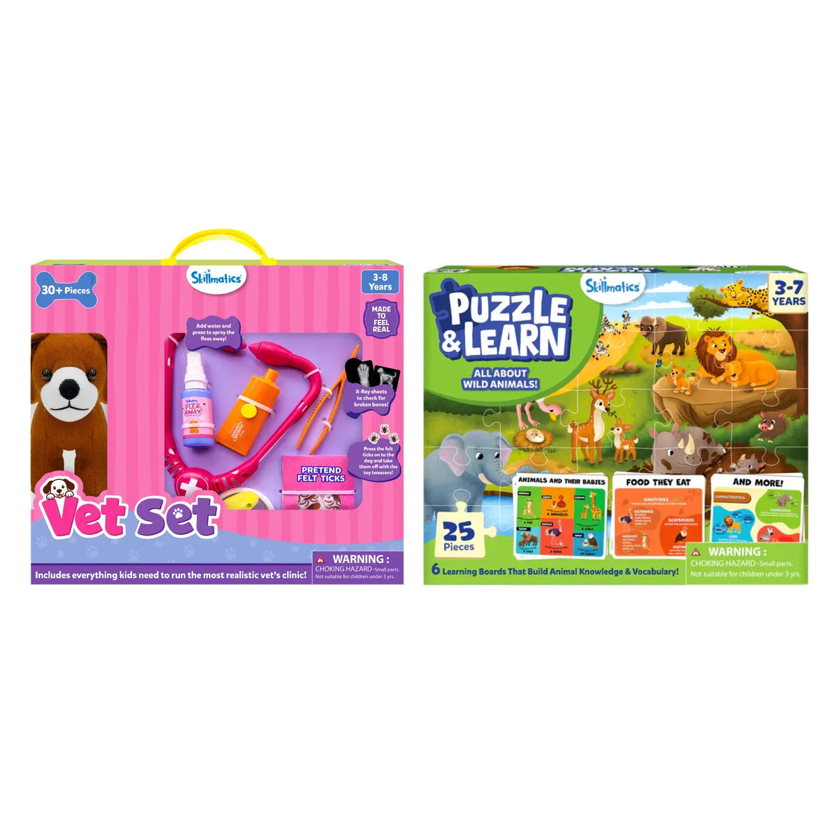 Skillmatics Vet & Animal Explorer Bundle (ages 3-8)