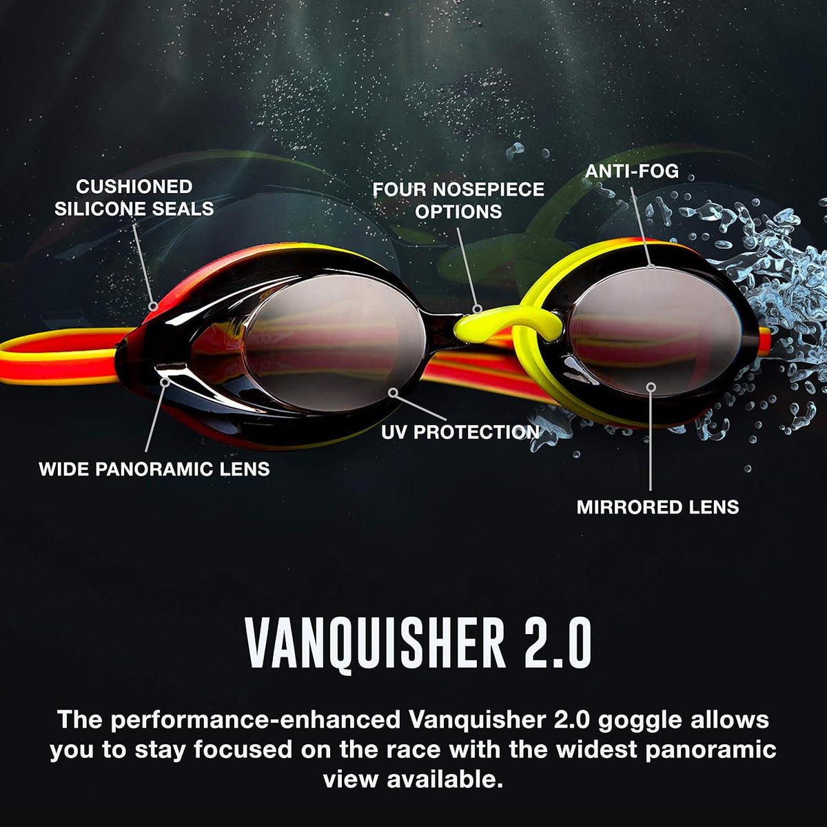Speedo Vanquisher 2.0 Mirrored Swim Goggle Blue