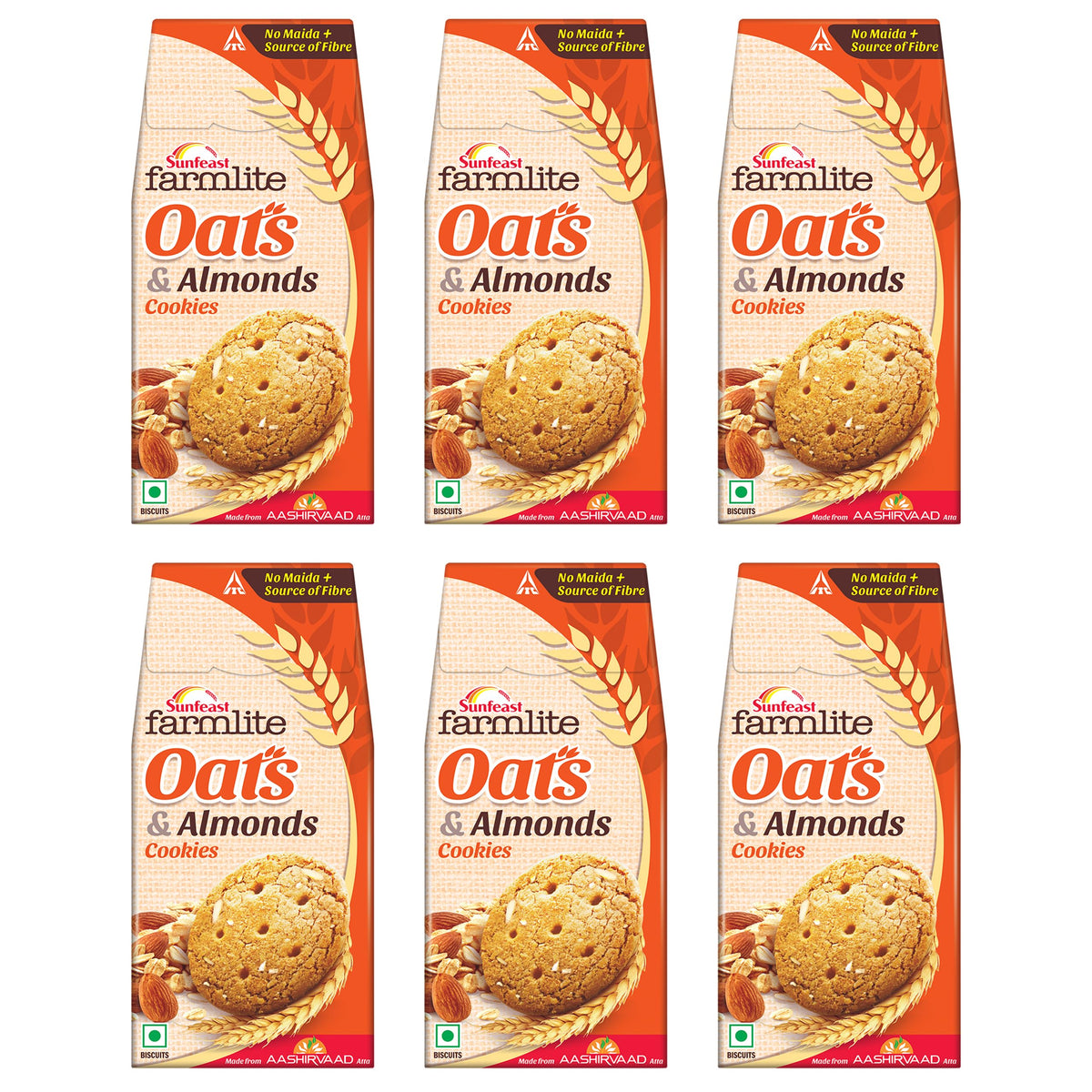 Sunfeast Farmlite Oats and Almonds Bundle Pack, 900 g