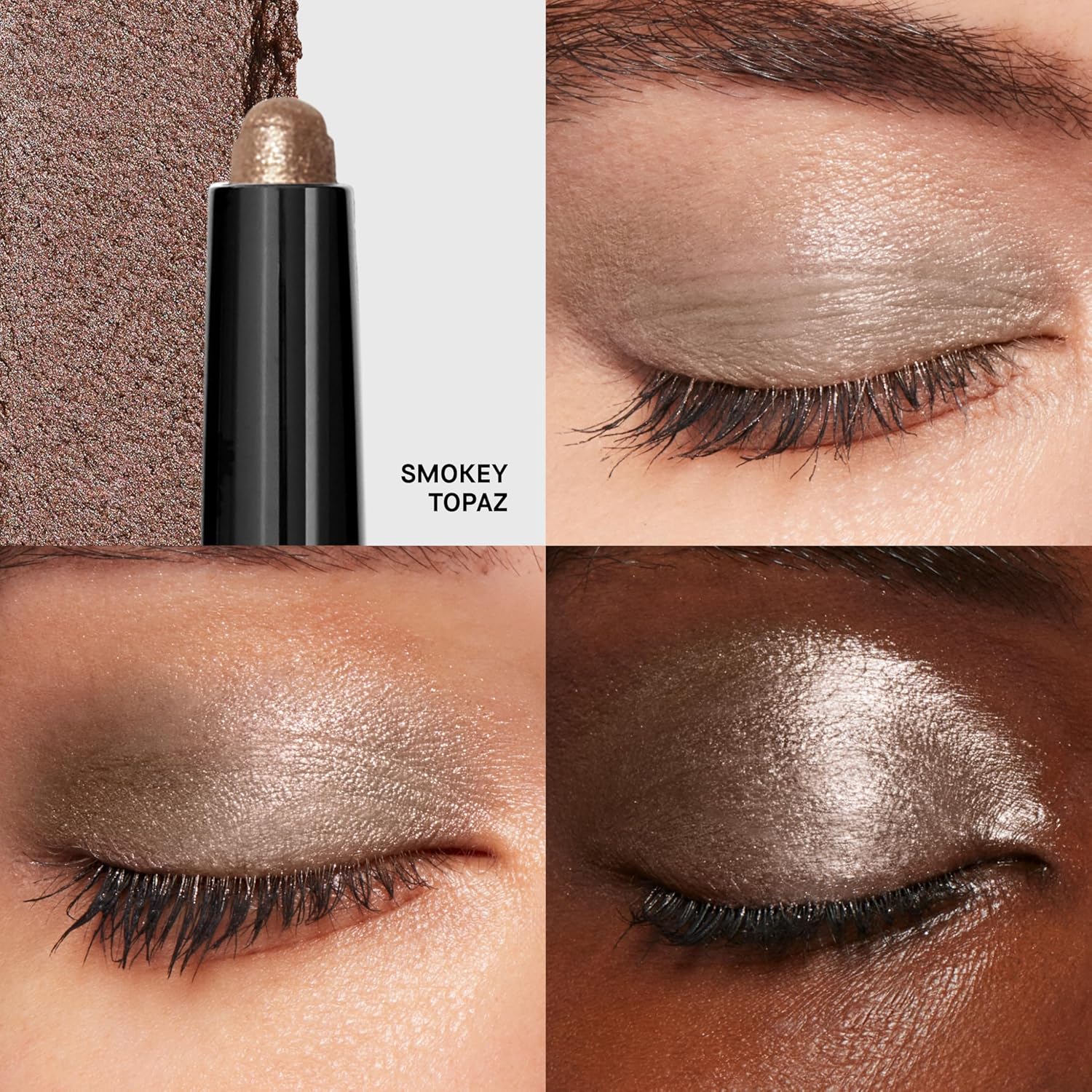 Bobbi Brown Long-Wear Cream Shadow Stick | 24-Hour Eyeshadow Stick | High-Pigment, Buildable Shades with Three Finishes Color:21 Smokey Topaz (A pewter with purple undertone, shimmer)