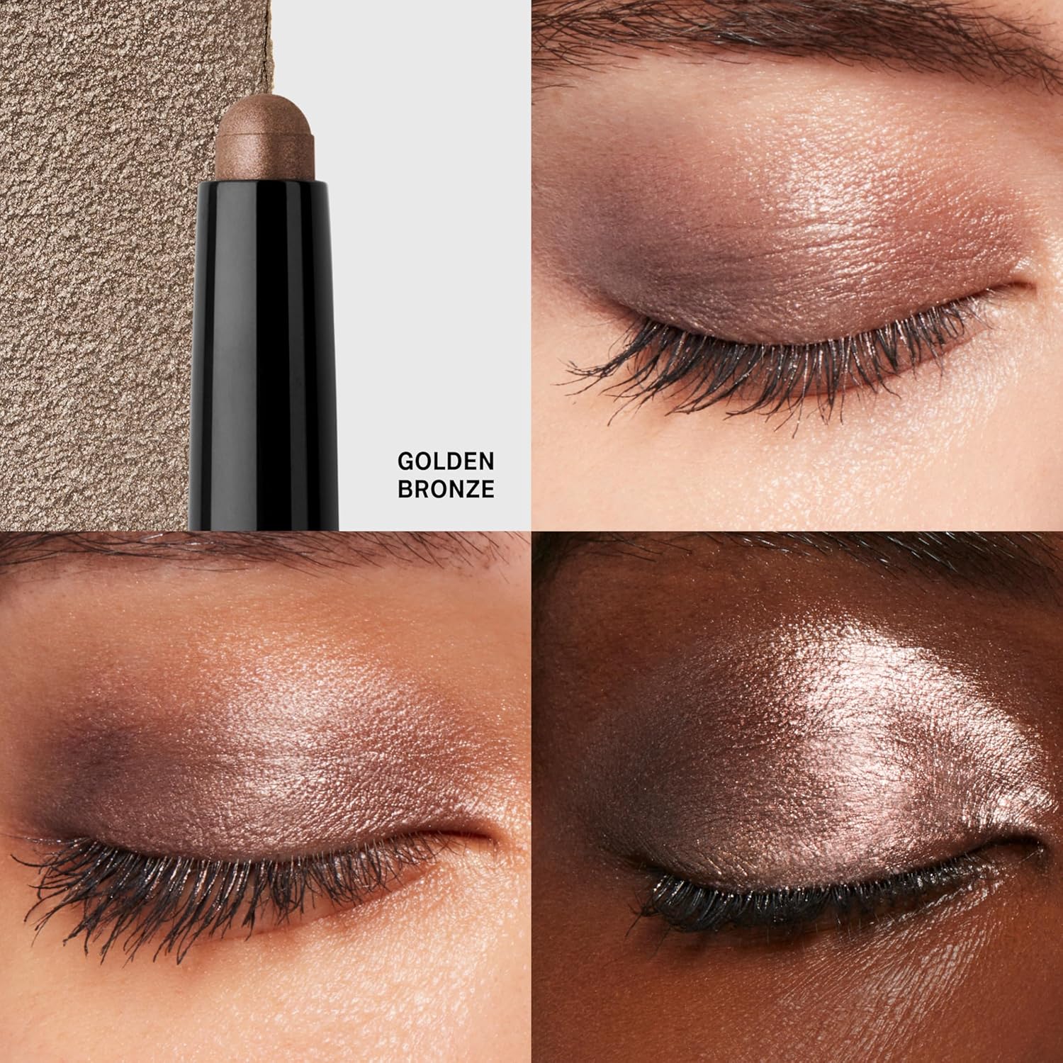 Bobbi Brown Long-Wear Cream Shadow Stick | 24-Hour Eyeshadow Stick | High-Pigment, Buildable Shades with Three Finishes Color:22 Golden Bronze (A deep bronze sugar, shimmer)