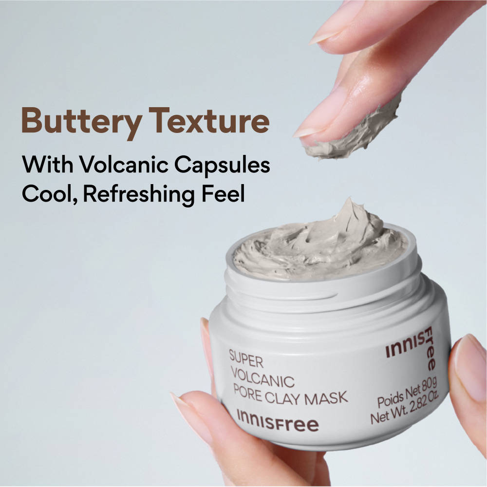 Innisfree Super Volcanic Pore Clay Mask 2X For Clogged Pores, Oil Control, Excess Sebum & Blackhead